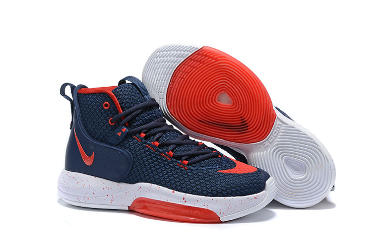 Nike Zoom Rise 2019 Blue Red White Basketball Shoes